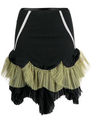 Kiko Kostadinov Kalina ruffle-detail skirt - Black