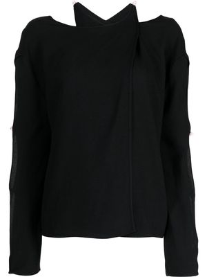 Kiko Kostadinov layered buttoned top - Black