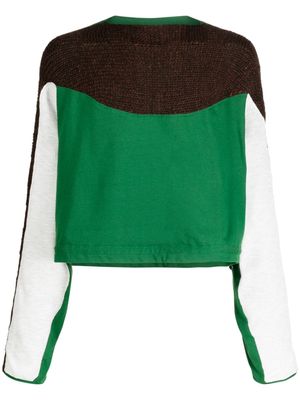 Kiko Kostadinov long-sleeve knitted-panel jumper - Multicolour