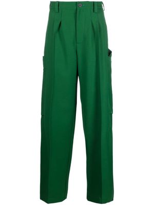 Kiko Kostadinov Megara straight-leg wool trousers - Green