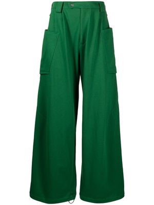 Kiko Kostadinov Meno wide-leg cargo trousers - Green