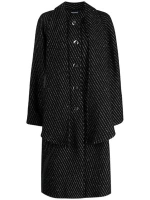 Kiko Kostadinov metallic single-breasted coat - Black