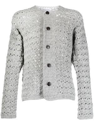 Kiko Kostadinov open-knit button cardigan - Grey