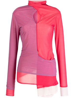 Kiko Kostadinov panelled-design long-sleeve top - Pink