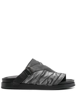 Kiko Kostadinov panelled leather sandals - Black