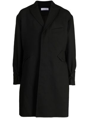 Kiko Kostadinov peak-lapels single-breasted coat - Black