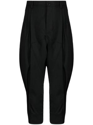 Kiko Kostadinov pressed-crease cotton trousers - Black