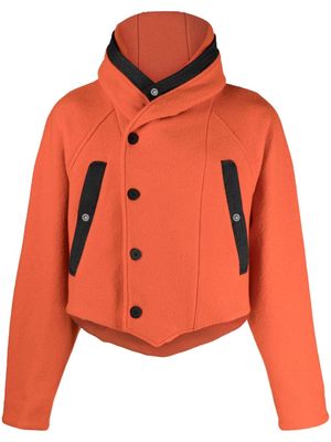 Kiko Kostadinov Remus cropped hooded jacket - Orange
