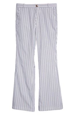 KIKO KOSTADINOV Ria Stripe Ventilation Cotton Pants in White Cream Pinstripe