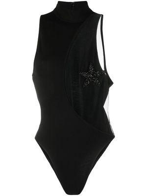 Kiko Kostadinov star-detail cut-out bodysuit - Black