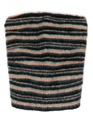Kiko Kostadinov striped brushed-effect scarf - Green