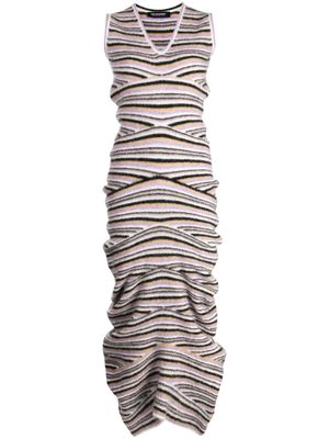 Kiko Kostadinov striped knitted maxi dress - Multicolour