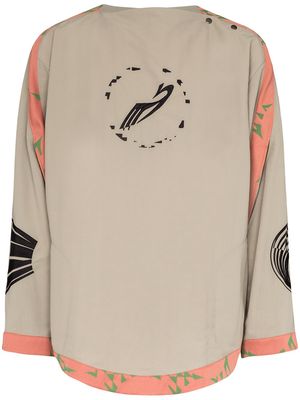 Kiko Kostadinov x Browns 50 logo-embroidered jacket - Grey