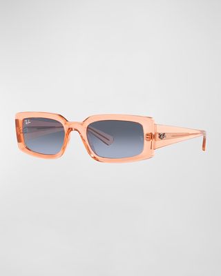 Kiliane Gradient Plastic Rectangle Sunglasses