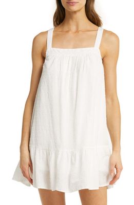 KILO BRAVA Clip Dot Cotton Nightgown in White