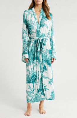 KILO BRAVA Print Maxi Robe in Palm Toile Print 