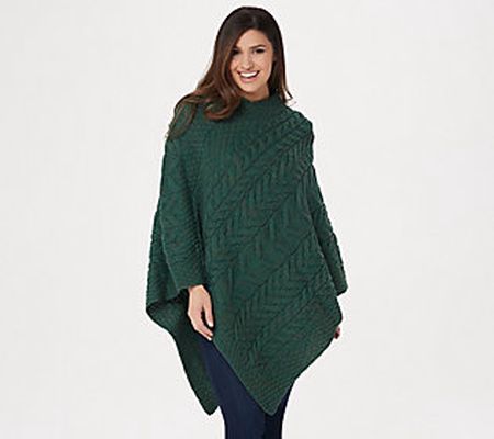 Kilronan Merino Wool V-Neck Poncho