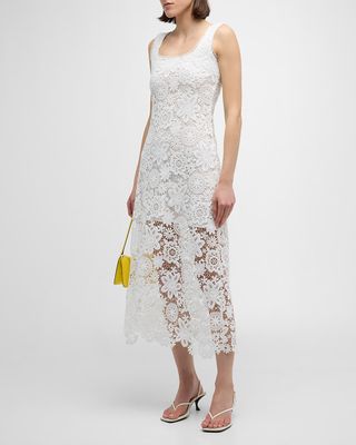Kim Floral Lace Midi Dress