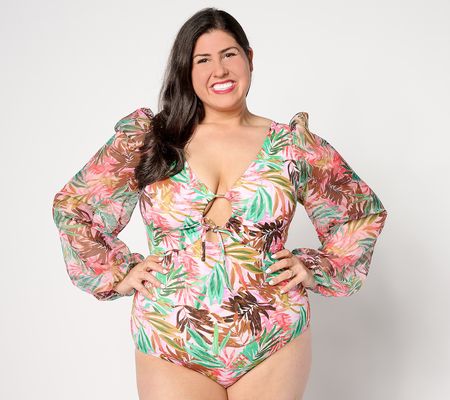 Kim Gravel x Swimsuits For All Chiffon Sleeve One-Piece