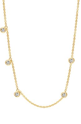 Kimai Ivy Lab Created Diamond Station Necklace in Yellow Gold