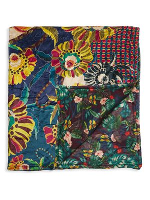 Kimbra Reversible Floral Throw Blanket
