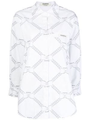 Kimhekim chain-link print shirt - White