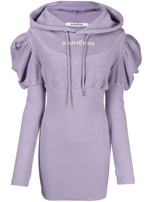 Kimhekim Grace hooded jersey dress - Purple
