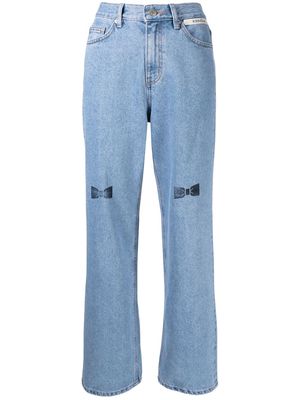 Kimhekim high-rise straight-leg jeans - Blue