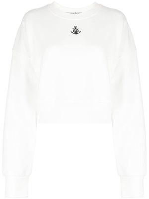 Kimhekim logo-print cotton sweatshirt - White