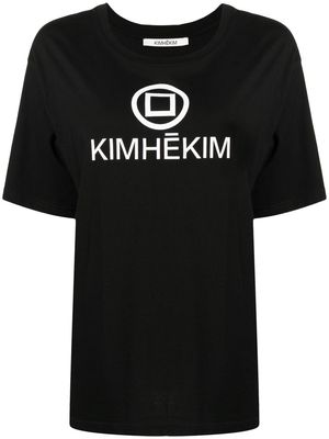 Kimhekim logo-print cotton T-shirt - Black