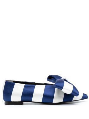 Kimhekim Monroe striped ballerina shoes - Blue
