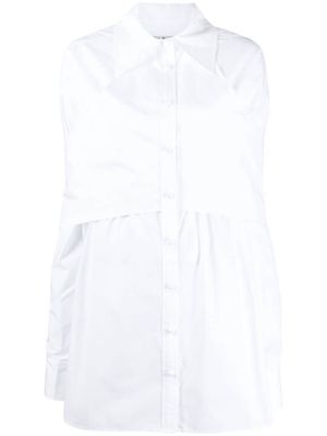 Kimhekim rear-tie cotton shirt dress - White