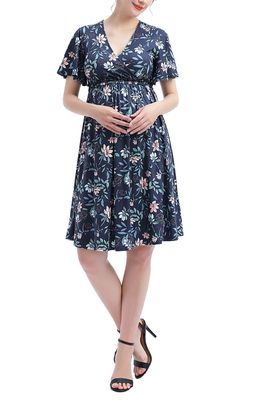 Kimi and Kai Everly Floral Fit & Flare Maternity/Nursing Dress in Multicolored