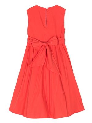 KINDRED bow-detail organic-cotton dress - Orange