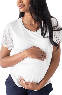Kindred Bravely Everyday Nursing & Maternity Top in White