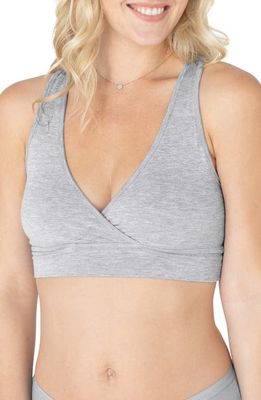 Kindred Bravely French Terry Racerback Nursing Bra in Grey Heather