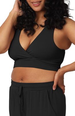 Kindred Bravely Racerback Crossover Maternity/Nursing Bra in Black 