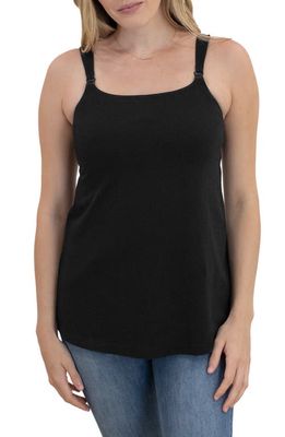 Kindred Bravely Signature Cotton Nursing Tank Top in Black