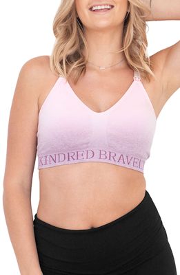 Kindred Bravely Sublime Hands-Free Pumping/Nursing Sports Bra in Ombre Purple