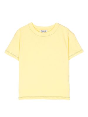 KINDRED contrast-stitch short-sleeve T-shirt - Yellow