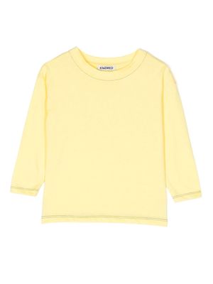 KINDRED contrast-trim long-sleeve T-shirt - Yellow