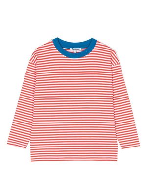 KINDRED contrast-trim striped T-shirt