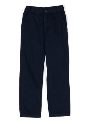 KINDRED elasticated-waist straight-leg trousers - Blue