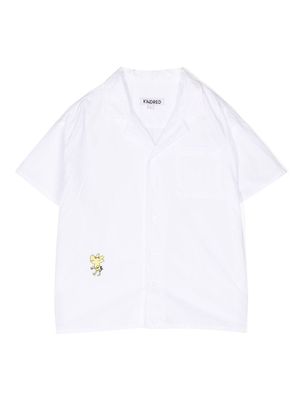 KINDRED embroidered-motif organic-cotton shirt - White