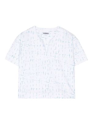 KINDRED Jotline-print short-sleeve blouse - White