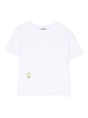 KINDRED motif-embroidered short-sleeve T-shirt - White