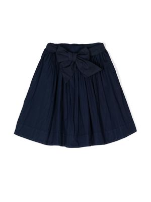 KINDRED self-tie organic-cotton skirt - Blue