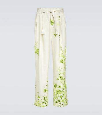 King & Tuckfield Floral belted straight pants