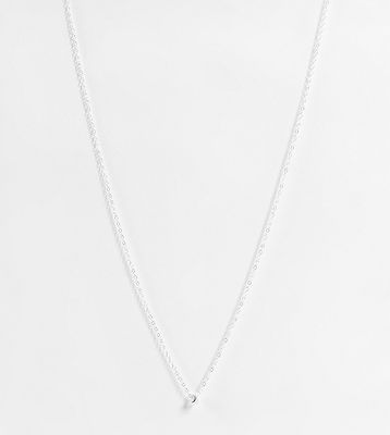 Kingsley Ryan Curve sterling silver necklace with threadthrough moon charm