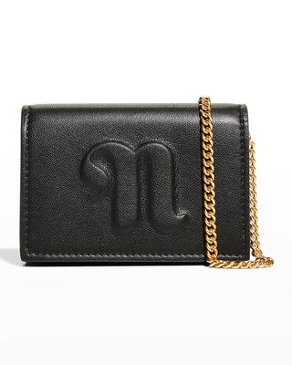 Kingsley Wallet Chain Crossbody Bag, Black